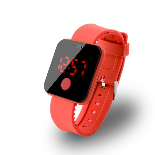Écran tactile bracelet LED montres numériques pour hommes & dames & enfant horloge femmes montre-bracelet sport montre-bracelet Relogio Masculino: Rouge