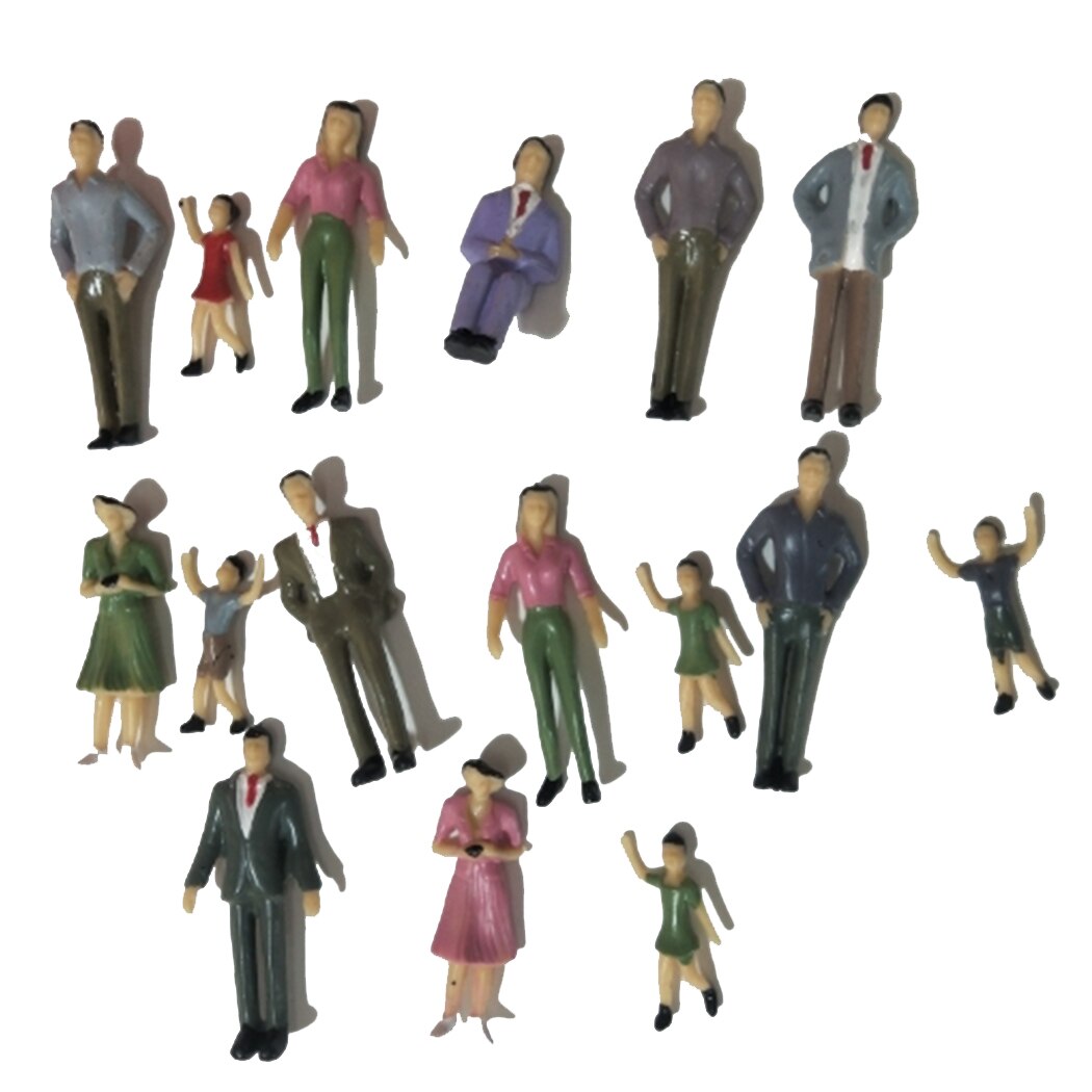 50Pcs Model People Figures Scale Plastic Models 1:32 People Sitting Standing Figures Plastic Miniature Models Human Scale Model