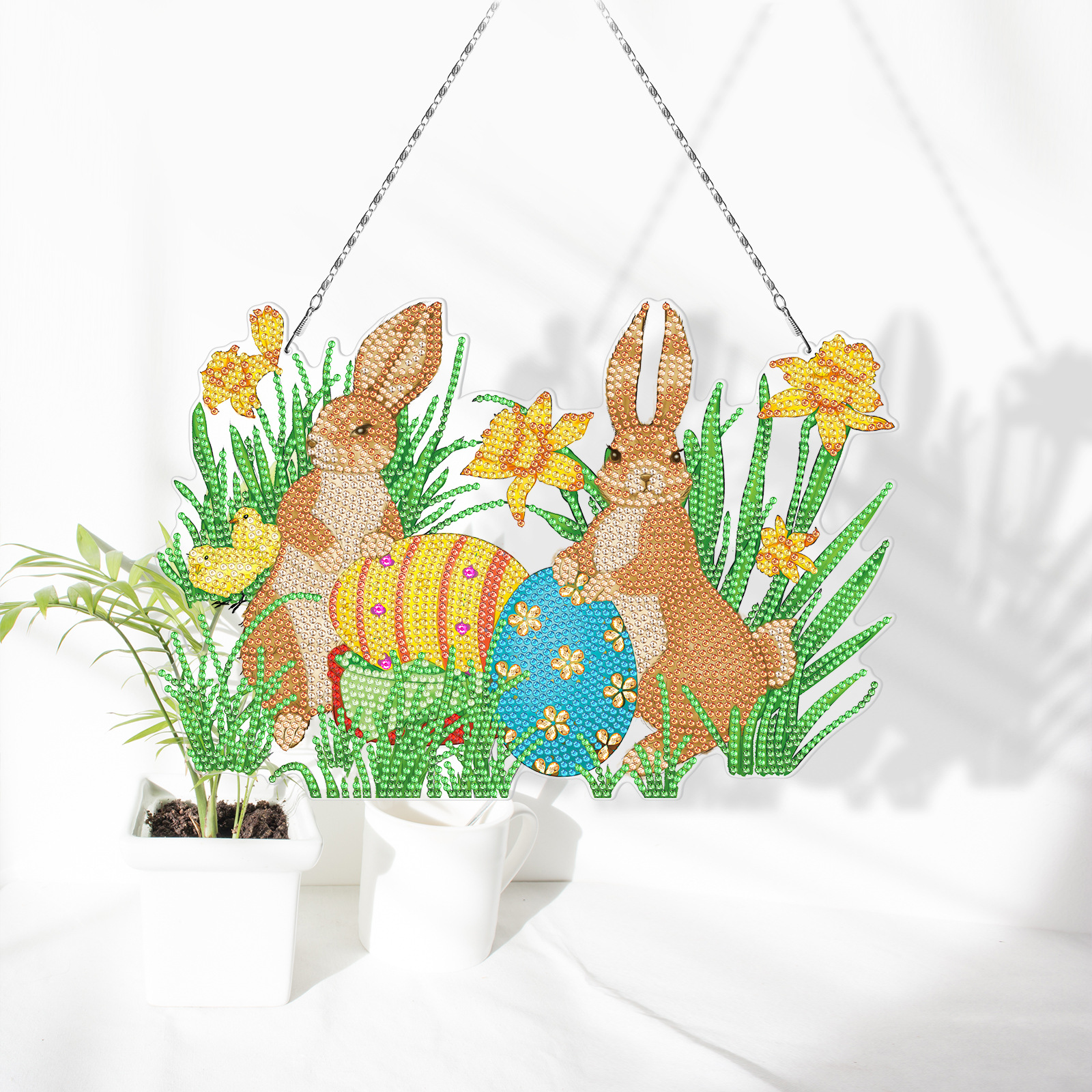Easter Egg Diamond Art Painting Desktop Ornaments, Diamond Art Table Top Ornaments, Easter Eggs Table Decorations, Special Shape Diamond Art Painting Kits For Home Office Desktop Decor -No440 - Walmart Supplies