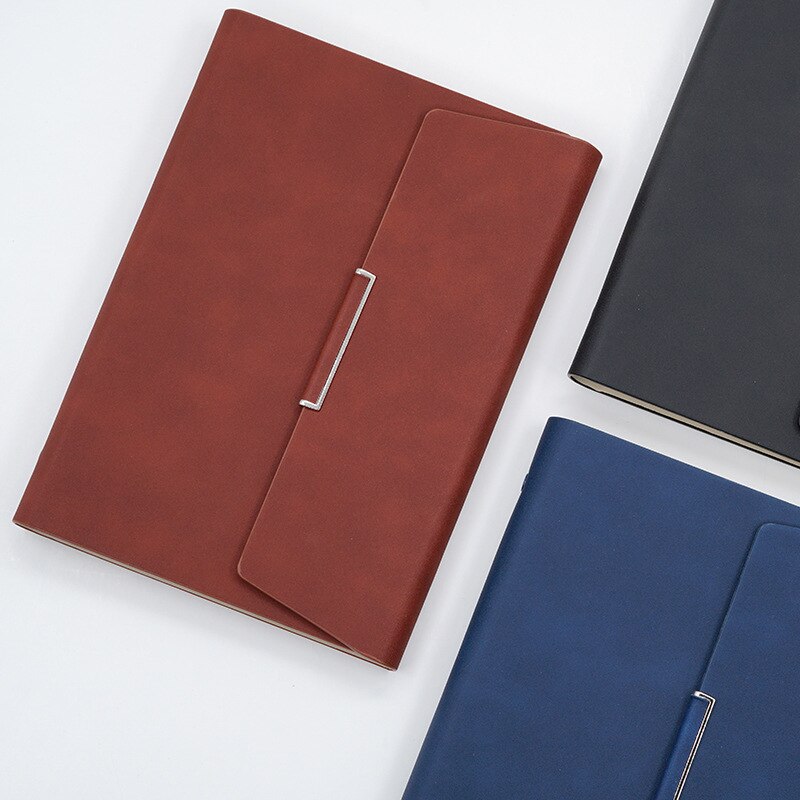 Executive Business A5 Notebook PU Faux Leather Refillable Binder Journal Diary Ruled Lined Paper Pen Holder Card Slots 80 Sheets
