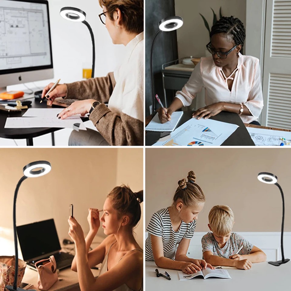 Usb Led Oogbescherming Boek Nachtlampje Verstelbare Boeklamp Met 3-Level Warm Koel Wit Daglicht Voor Lees Nachtleeslamp