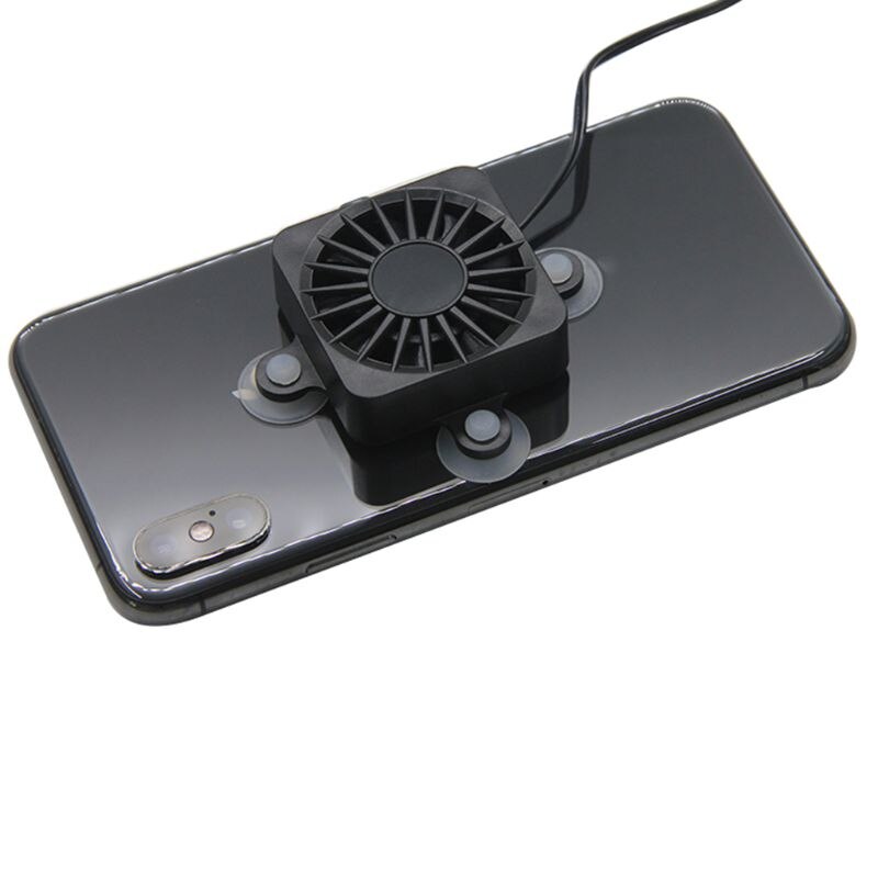 Draagbare Usb Mobiele Telefoon Cooling Pad Cooler Fan Radiator Met 4 Kleine Zuignap Voor Iphone Telefoons