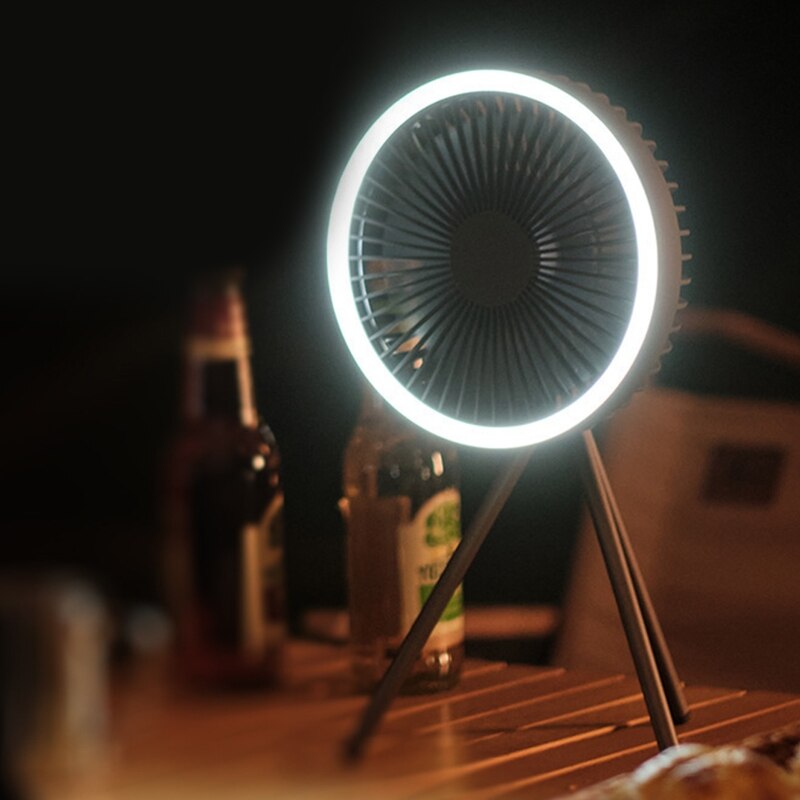 Wentylator statywu przenośny wiatrak biurowy niski poziom hałasu 3 kontrola prędkości statyw podstawa stołu 10000Mah akumulator chłodnica wentylator z lampką doprowadziło