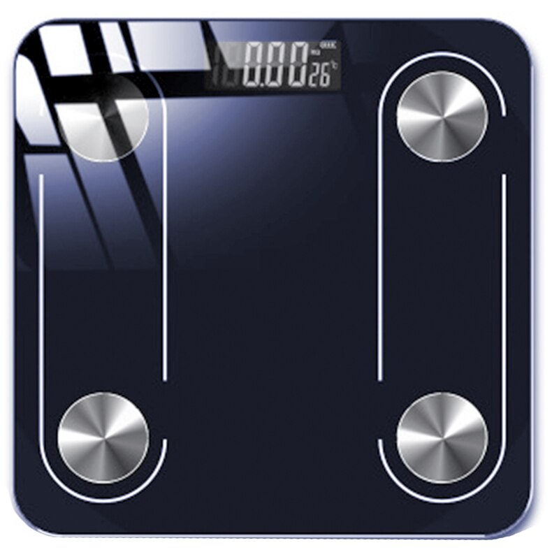 Bluetooth Body Scale Smart Scale Glass LED Digital Floor Scale Bathroom Weight Scale Balance: Blue