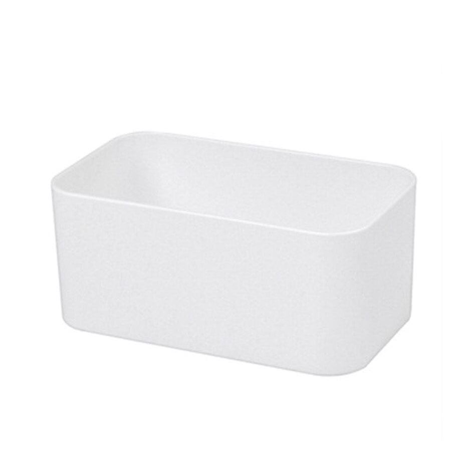 Mounted Wall Storage Box Cosmetic Rack Makeup Bathroom Remote Holder Control Hanger Organizer Storage Decor Bathroom Accessorie: White 1