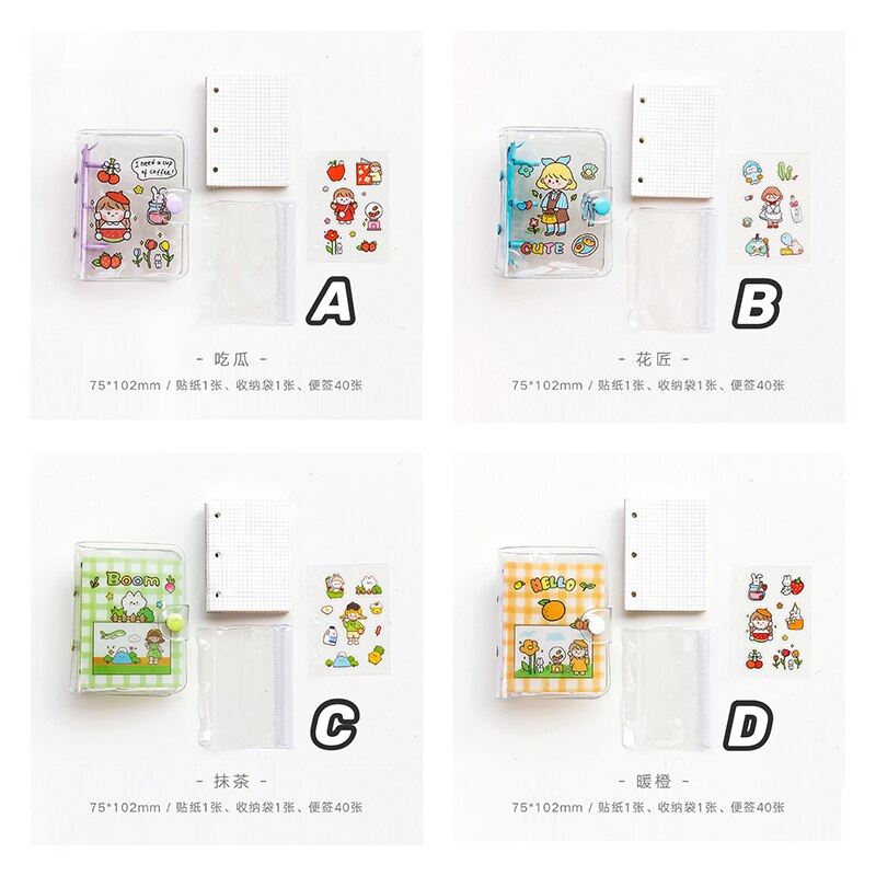 Mohamm tlen dziewczynka seria przenośny mini luźny liść książka pamiętnik notebooki kreatywne materiały biurowe akcesoria biurowe prezenty