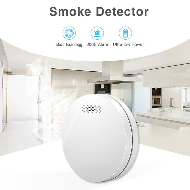 Itra -Thin Independent Smoke Detector Sensor Fire Alarm Mini Somke Alarm Security for Home Alarm Easy Install