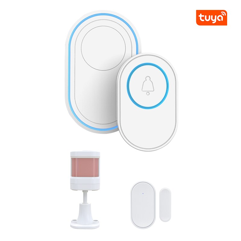 Tuya Smart Outdoor Wireless Doorbell Call Intercom for Apartments Wifi Door Bell Ring Alarm for Home Security With 58 Ringtones
