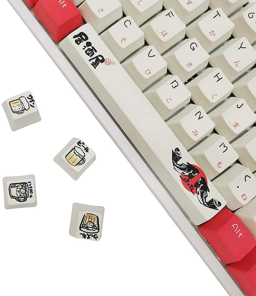 108-key Mechanical Keyboard Keycap Sublimation PBT Izakaya Keycap OEM Standard Cross Shaft Does Not Decolorize for Cherry Mx