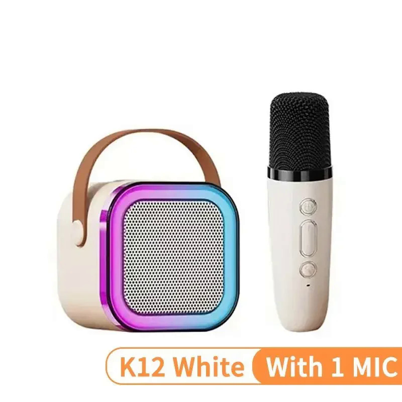 K12 Draadloze Karaoke Machine draagbare Mini Microfoons Bluetooth5.3 Luidspreker voor Kind RGB Licht Audio Thuis KTV Kids Kerstcadeaus: green