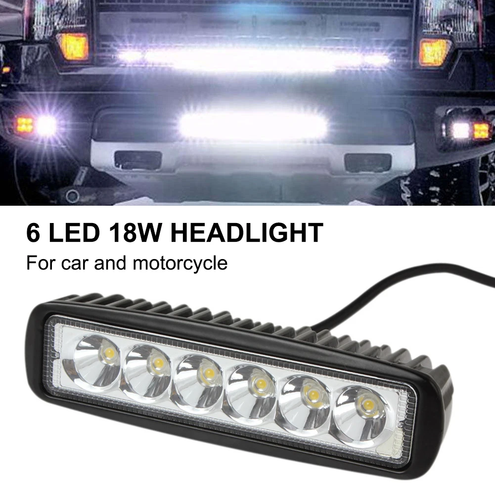 18w 6 LED Motorrad Arbeits licht hoch Hölle Scheinwerfer Offroad Auto LKW fahren Nebel Scheinwerfer drl Fahr lampe 12v