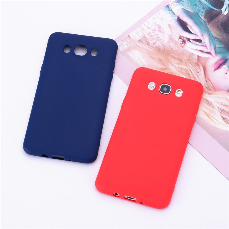Siliconen Cases Voor Samsung Galaxy J7 J710 J710F Candy Kleur Silicone Soft TPU Phone Case Voor Samsung J7 cover