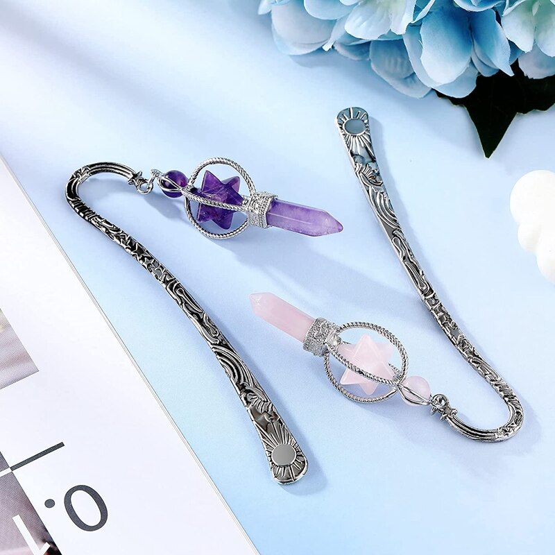 Antique Metal Bookmarks Hexagonal Pointed Beading ... – Vicedeal