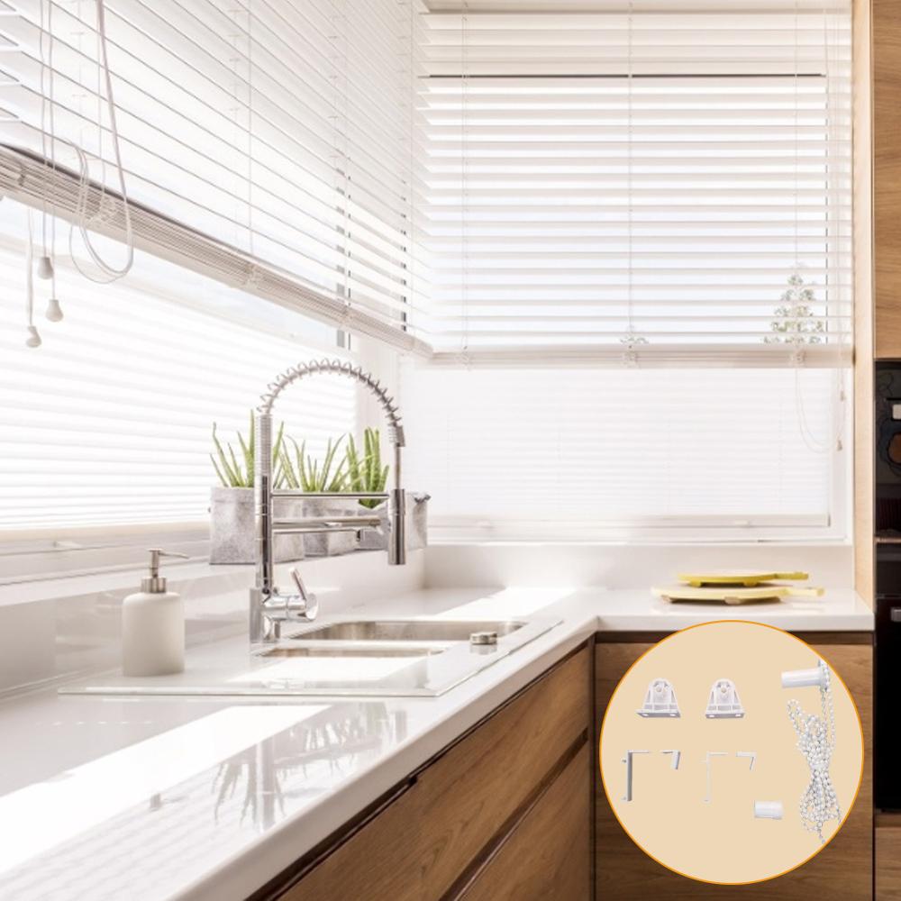 Roller Shade Blind Beaded Chain Cord Clutch Blinds Connectors Blinds Connector Set (White) 190cm Long Curtain Accessorie