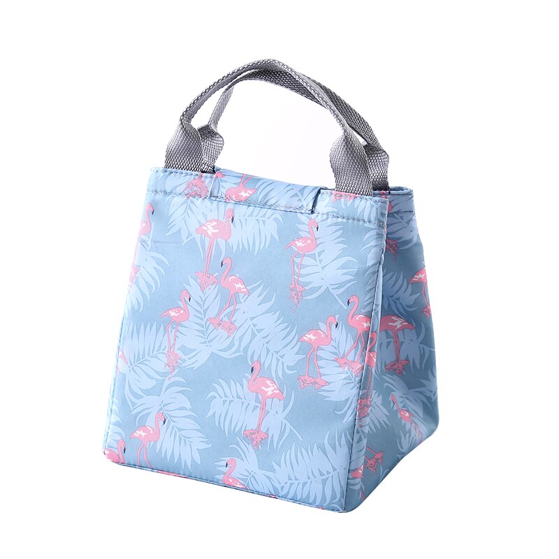 Qqd Flamingo Lunch Tas Voor Vrouwen Geïsoleerde Koeltas Opvouwbare Thermische Ontbijt Eten Pack Picknick Reizen Lunchbox
