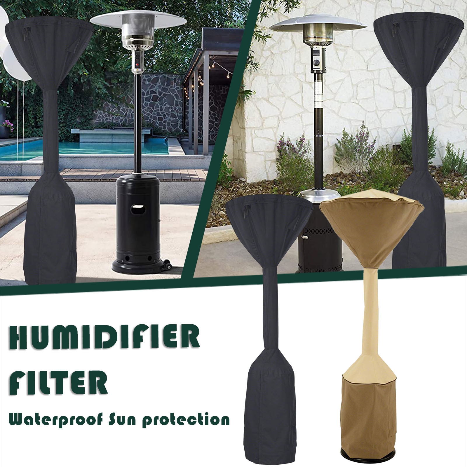 Heavy Duty Waterdichte Outdoor Tuin Patio Heater Vuil Cover Protector Protector Pre-Stof Polyester Heater Waterdichte Hoes