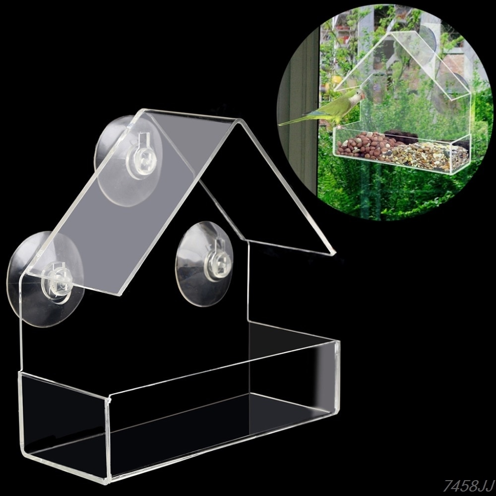 Pet Bird feeder Clear Window Squirrel Proof Bird Feeder Window bird feeders