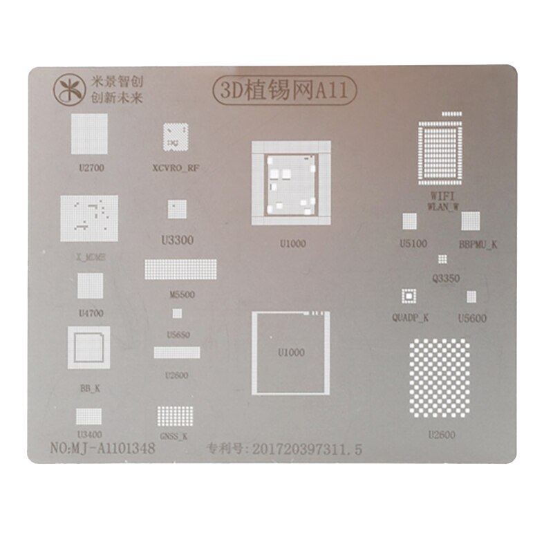 Mijing 3D BGA Reballing Stencils A8 A9 A10 A11 A12 CPU Soldering Repair Tools For iPhone X XS MAX 6 6S 7 8 8PLus BGA reballing