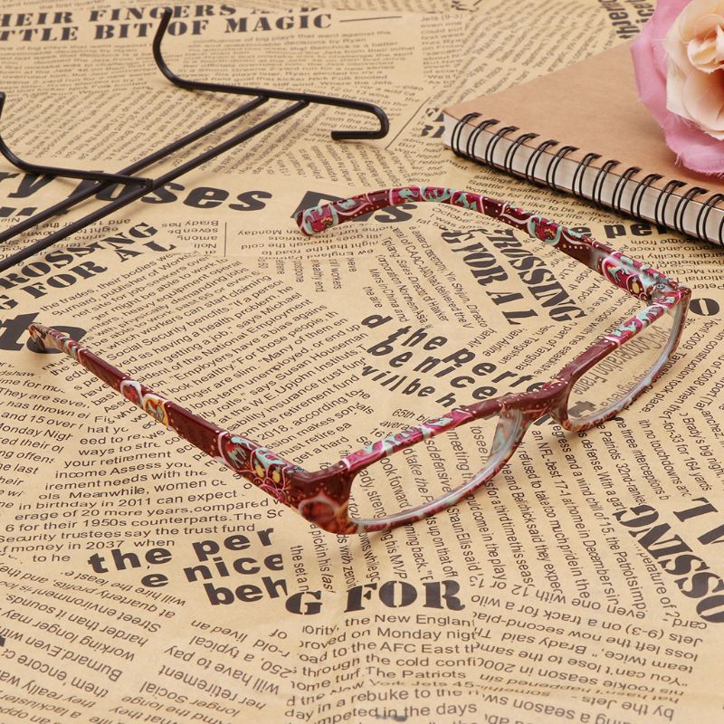 Vintage dames unisex leesbrillen brillen presbyopie lezers rechthoekig montuur heldere lens  +1.0 to +4.0