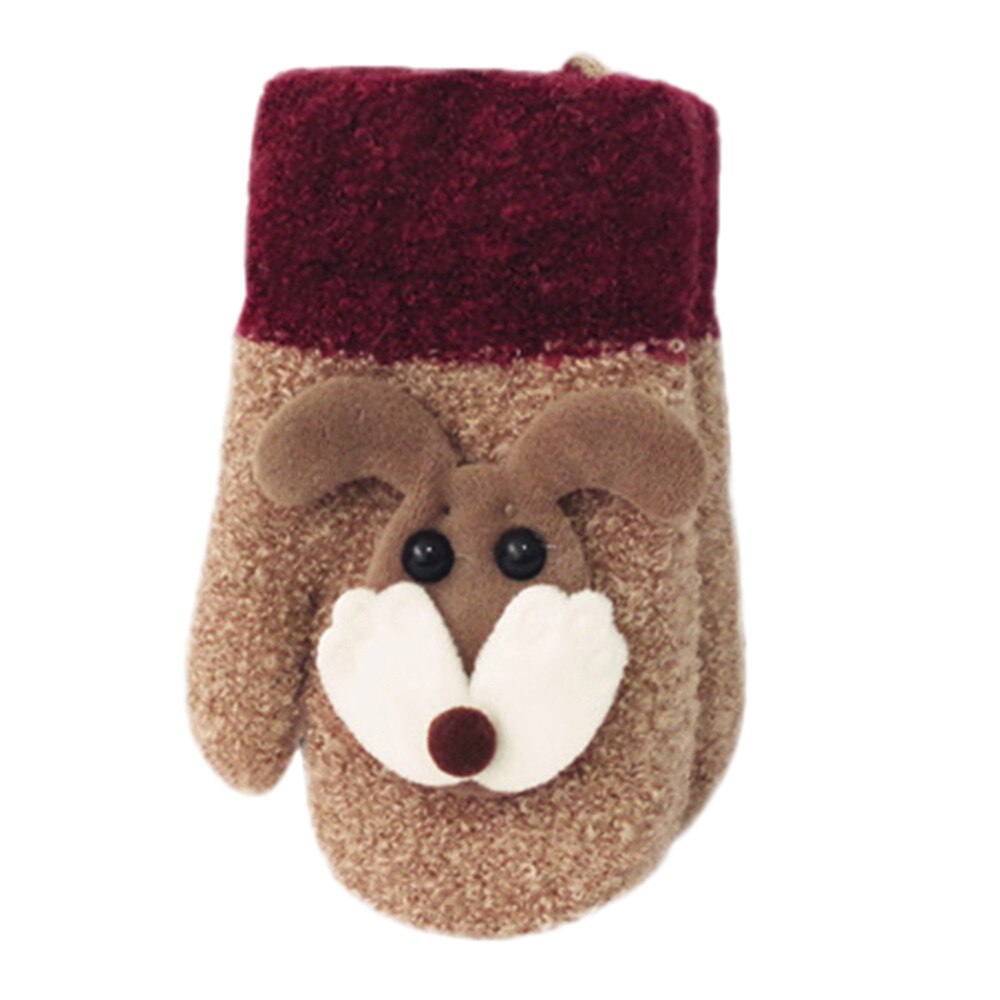 de noël enfant en bas âge bébé mignon épaissir couture filles chaudes garçons d'hiver sangles gants 27