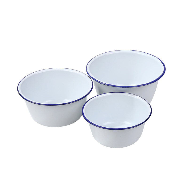 Snack Kommen Soep Fruit Salade Set Noodle Rijst Popcorn Emaille Kom Fruit Container Handwerk Keukengerei Keuken Servies