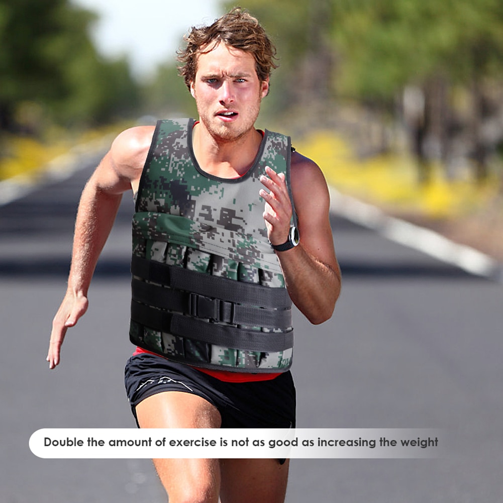 20kg Loading Weighted Vest Adjustable Weight Boxing Training Exercise Waistcoat Durable Invisible Sand for Running