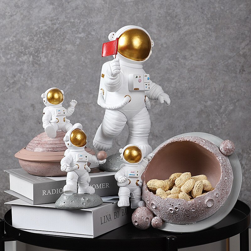 Astronaut Pen Houder Boek Stand Decoratie Veranda Opslag Woonaccessoires Woonkamer Hars Ambachten