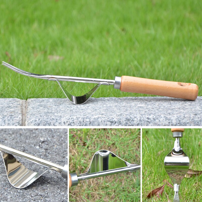 Deshierbe de mano de acero inoxidable, desbrozadora, extractor de excavación, cabezal bifurcado, deshierbe pala, herramientas de recorte de jardinería, M25