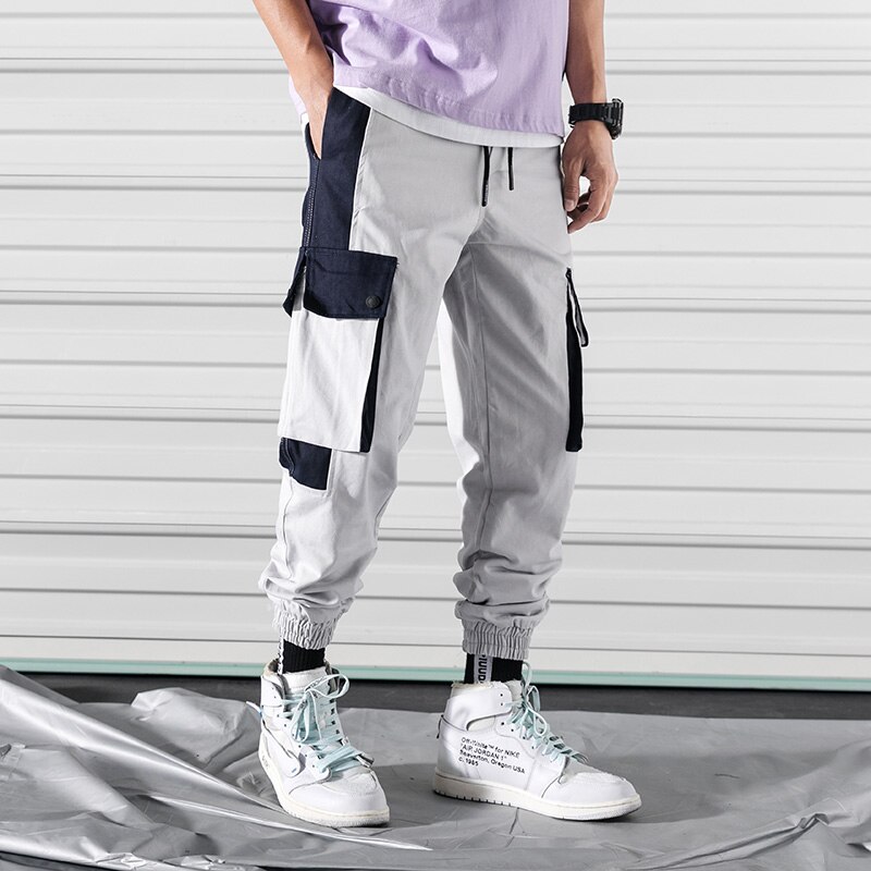 Singleroad mænds cargobukser mænd sidelommer hip hop japansk streetwear haremsbukser mænd bukser joggers mænd joggingbukser