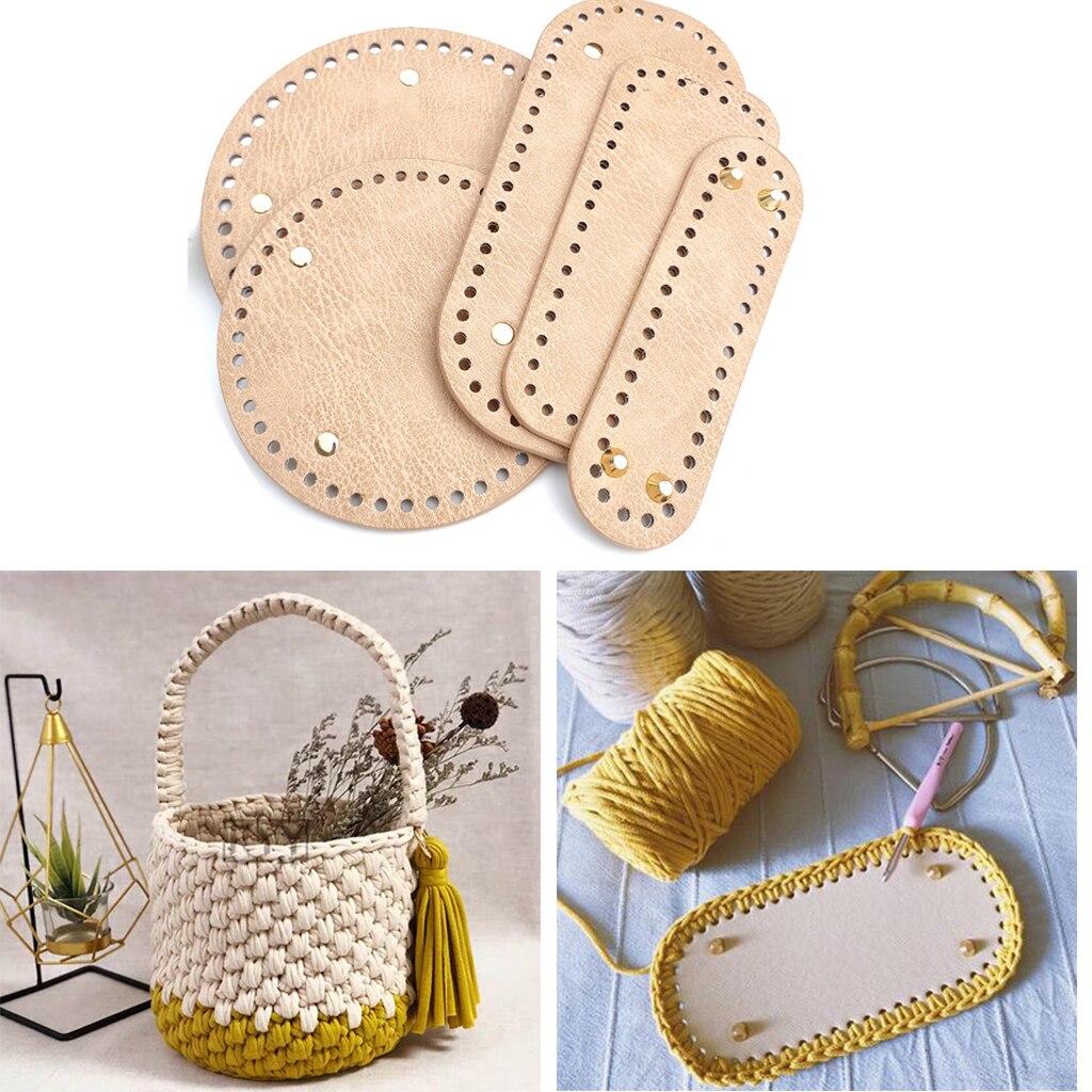 Knitting DIY Bag Cushion Base with Holes Crochet Handbag Shoulder Pack Insert Pad