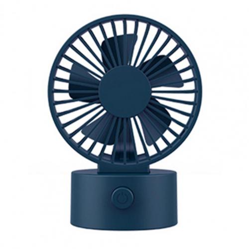 Car USB Desk Fan Office 3 Gears Portable USB Rechargeable Hanging Strong Wind ABS Adjustable Home Table Fan: Dark Blue