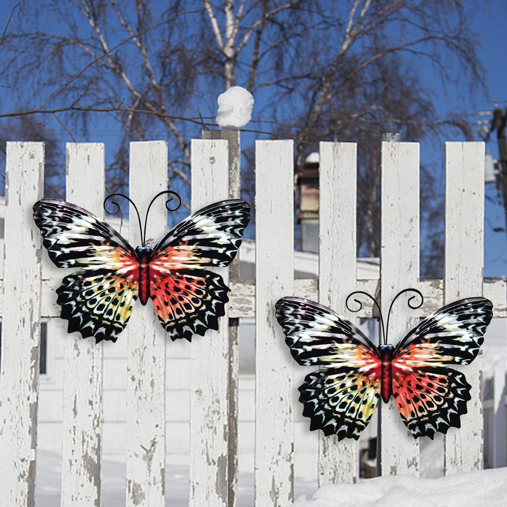 Style 3D Metal Butterfly Decor Inspirational Garden Wall Decor Sculpture Fridge Stickers Room Decoration