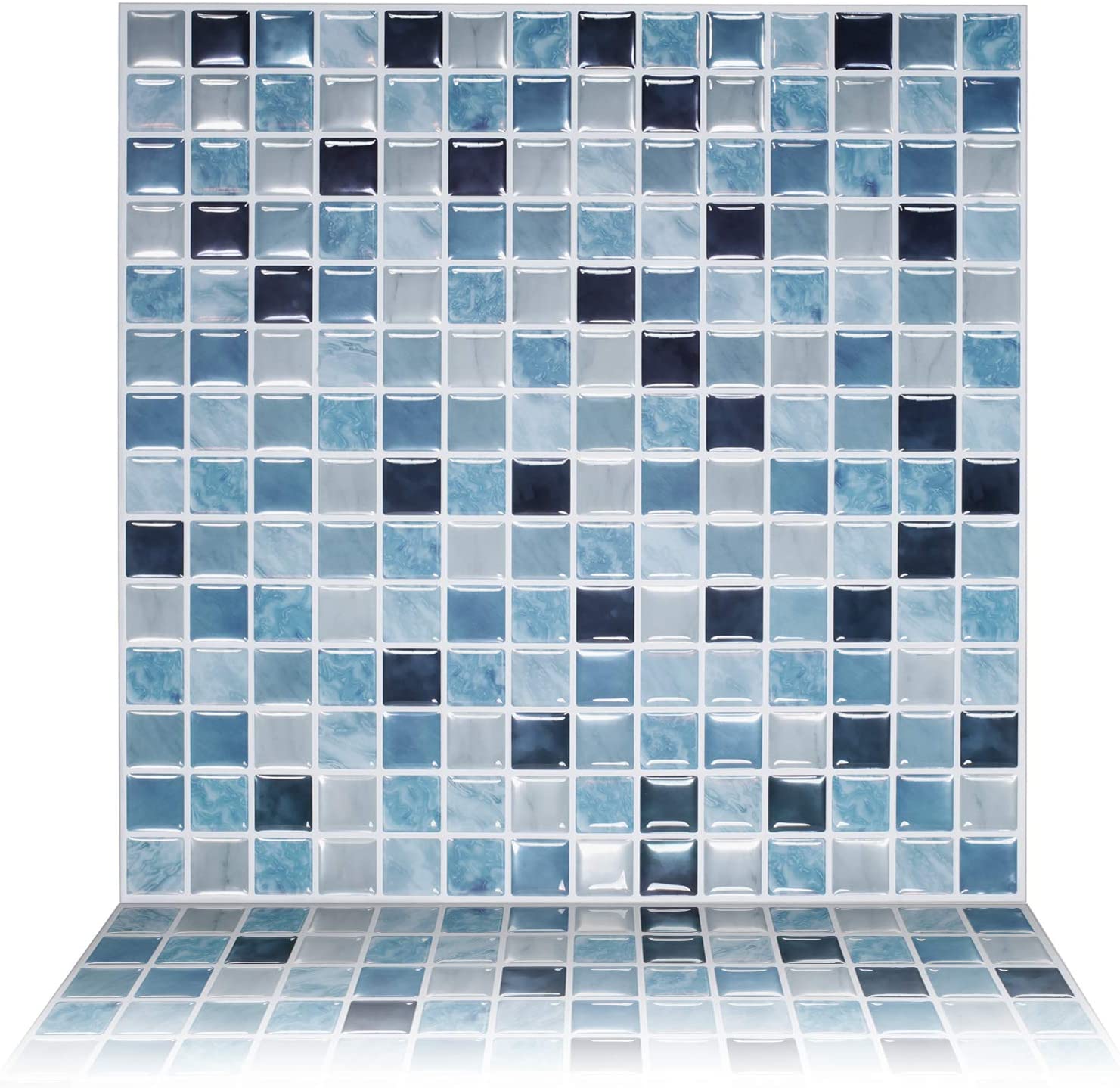 Sticker Kitchen Backsplash Wall Sticker Self Adhesive Mosaic Tiles Bathroom Waterproof DIY Nordic Modern Home Decor-1 Sheet: TSQS52