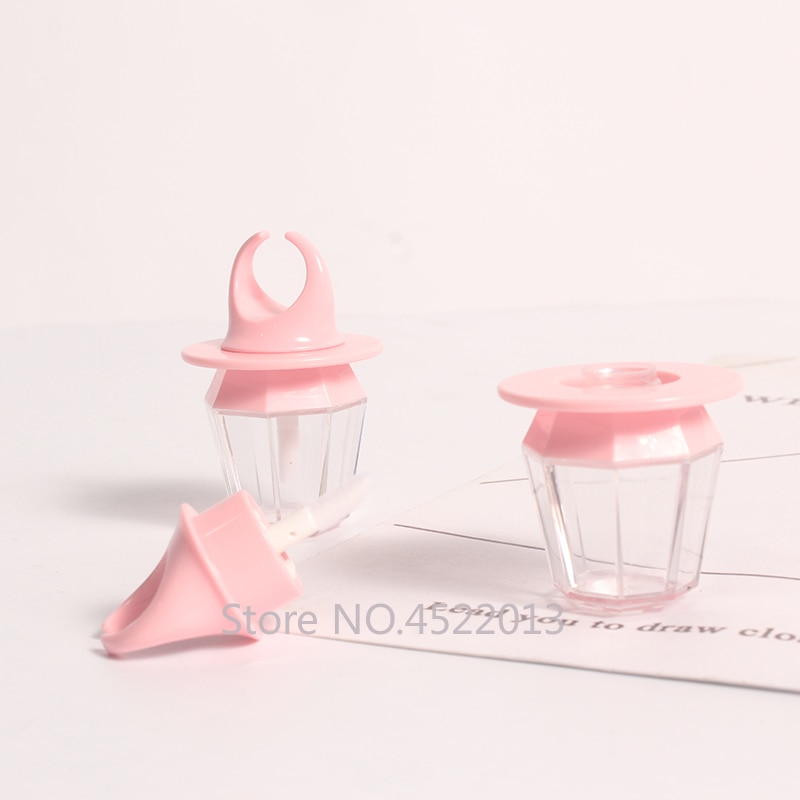 8ml Empty Lip Gloss Tube Lips Balm Bottle wand Brush Container Diamond Ring Shape Refillable Bottle Lipgloss Tube Concealer Tube