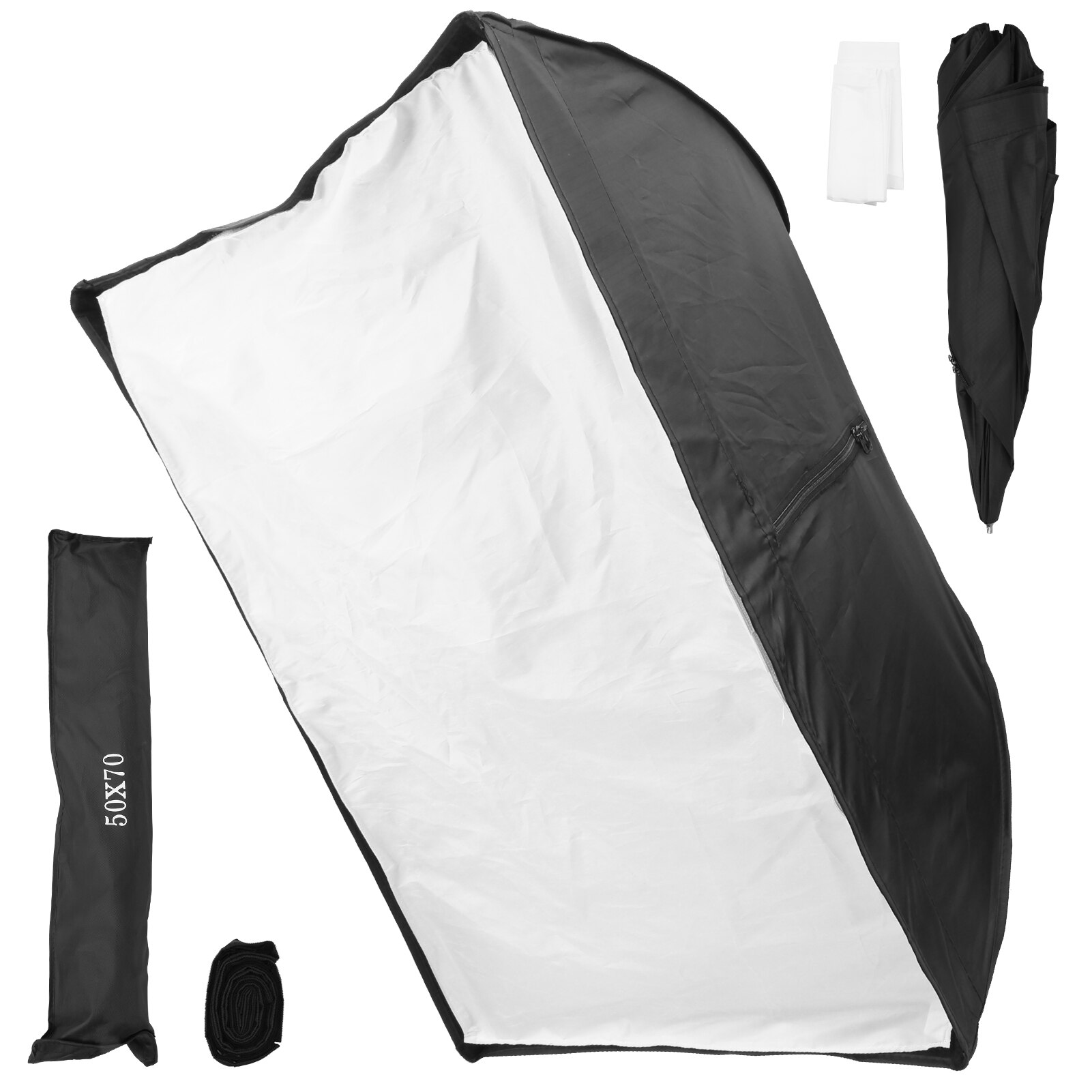 Umbrella Softbox 50x70cm Nylon Umbrella Rectangular Softbox with Grating Soft Cloth Studio Outdoor Shooting Photography