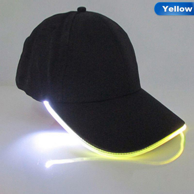 Il nuovo Design illumina i berretti a LED lampeggiante Baseball cappello luminoso 2 modalità cappello bagliore in cotone regolabile per la pesca Jogging Party Hip-hop