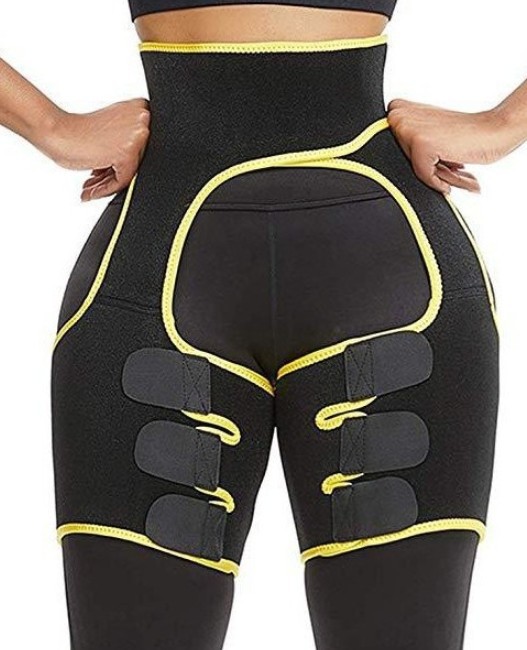 Hip Enhancer Onzichtbare Lift Butt Lifter Shaper Taille Trainer Dij Trimmers Voor Vrouwen Burn Neopreen Warmte Comprimeren Afslanken Riem: high waist yellow / XL