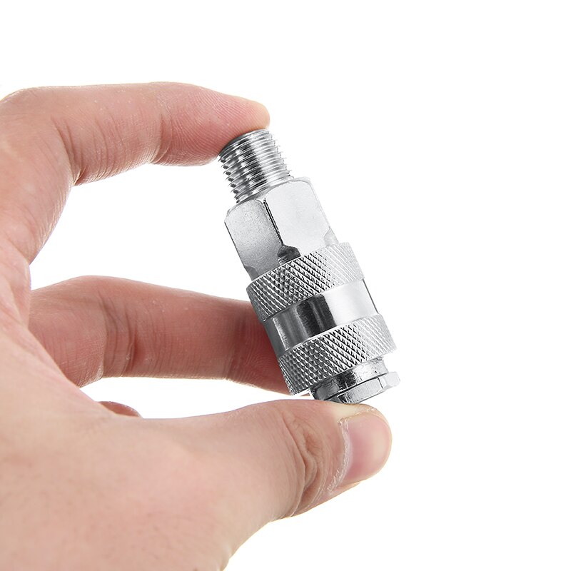 2pcs Zinc Plated Air Line Hose Fittings Connector Female Quick Release 1/4" BSP Male Hose Fittings Connector Adapter