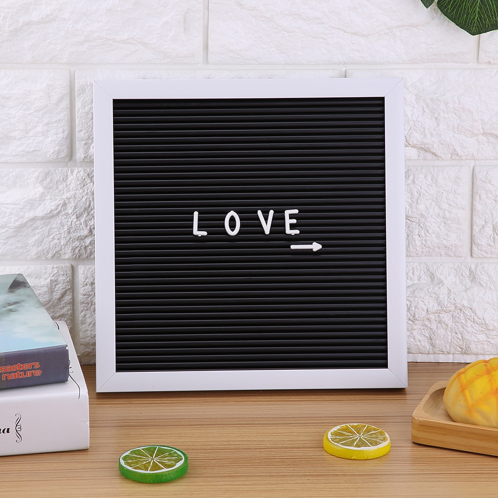 25 cm x 25cm witte frames bericht vilt letterbord bord verandering letters cijfers kamerdecoratie diy decoratief bord