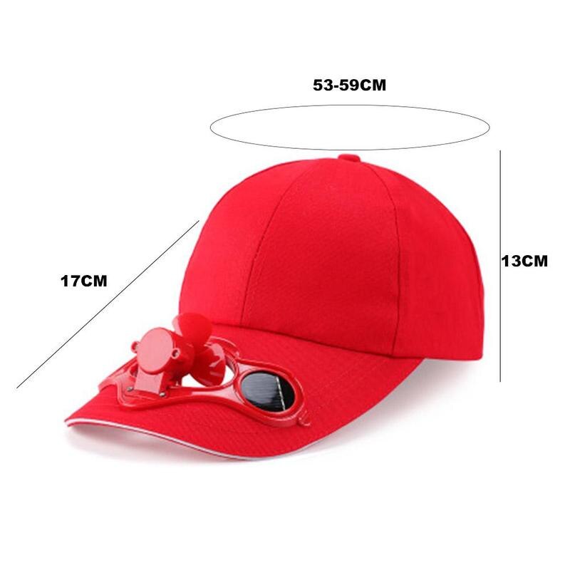 Gorra de béisbol con ventilador de Panel Solar para verano, gorro de béisbol con visera, N4T2