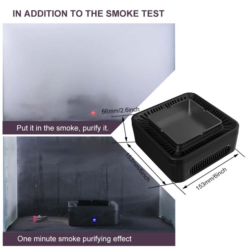 Thuis Luchtreinigers Oplaadbare multifunctionele Asbak Air Cleaner Mini Auto Air Verse Filter Purifier Asbak Auto Luchtreiniger