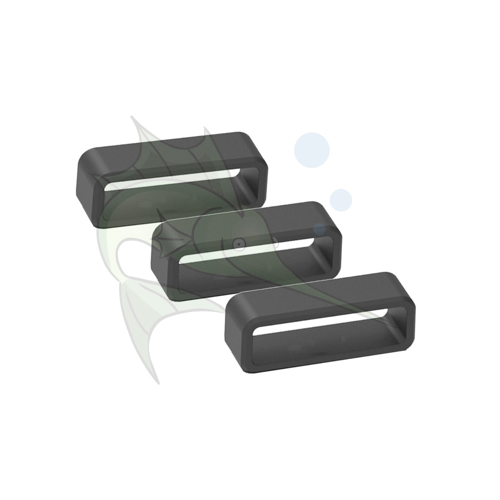 6 st/lot svart klockarmband ögla reservdelar silikon klockband hållögla båge gummihållare hållare vattentät 22 24 26