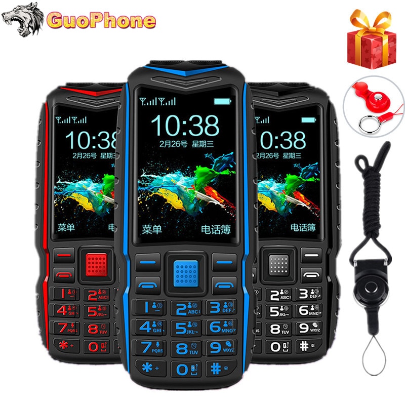 Kuh  t3 powerbank telefoon dual sim-kaarten camera  mp3 dubbele zaklamp krachtige stem 2.4 inch robuuste schokbestendige goedkope mobiele telefoon