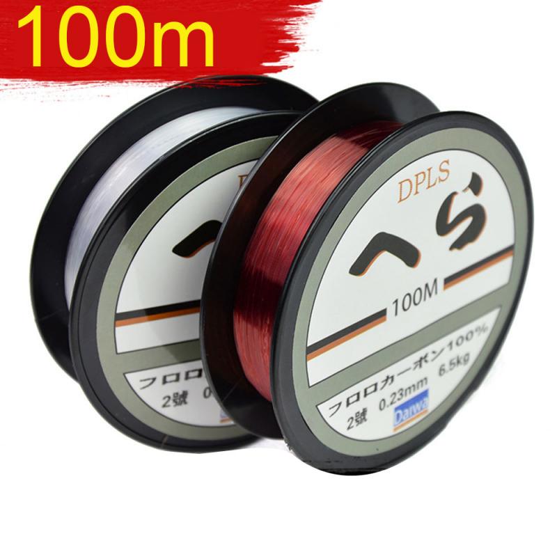 Fiskeliner 100m nylon fiske slitesterk monofilament stein hav fiskesnøre tråd bulk spole alle størrelse 0.4 to 8.0 fiskeutstyr