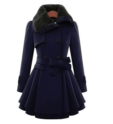 S-5XL Vrouwen Winter Slanke Lange Wol Sherpa Jas Double Breasted Gewatteerde Koreaanse Kasjmier Jas Engeland Stijl Plus Size Geul