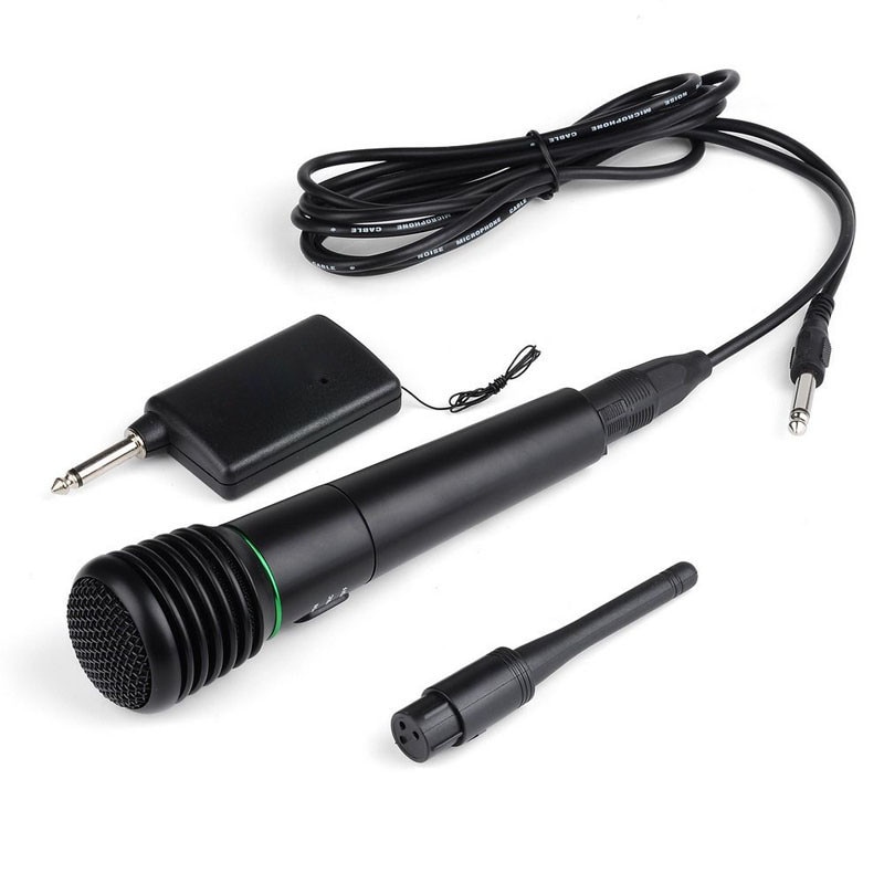 Bedrade Draadloze 2in1 Handheld Microfoon Mic Ontvanger Systeem Undirectional Voor Karaoke/Computer Conferentie/Uitvoeren