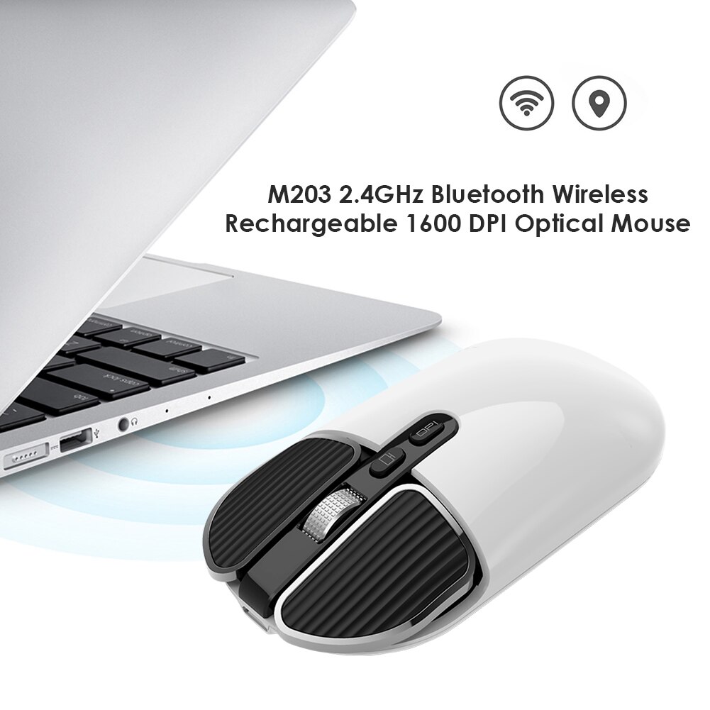 Office notebook möss pro gamer slim 2.4 ghz bluetooth mus laddningsbar 1600 dpi justerbara trådlösa möss