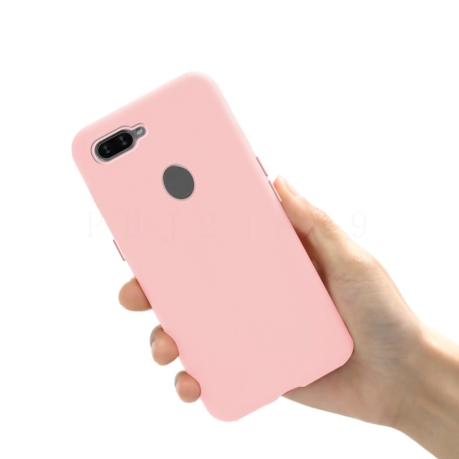 Candy Case For OPPO A12 Cover Soft Protective Housings Shockproof Phone Bumper For OPPO A12 A 12 OppoA12 Case Funda Cover 6.22'': Light pink