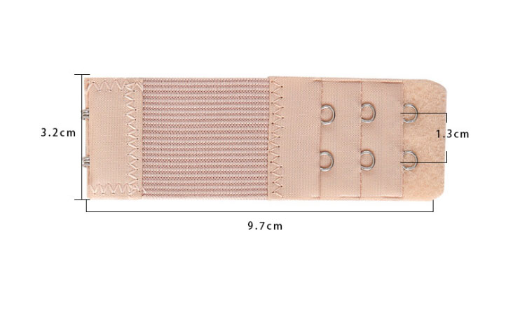 2 stuks verstelbare elastische bh-verlengband haaksluiting expander bh-verlenger 3 rijen 2 haken riemgesp ondergoed accessoires: Abrikoos