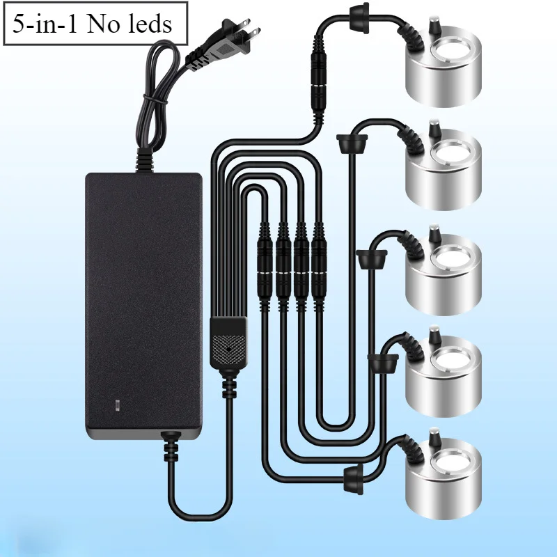 Nebel Hersteller Fogger Wasserpumpe Ultraschall Zerstäuber Luftbefeuchter Brunnen Steingarten Gartenarbeit Bonsai Aquarium Teich Dekor Zerstäubung Kopf: S / Grau